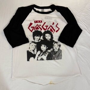 The Go-Gos Tour 2022 3/4 Sleeve Baseball Tee Size Large Made In USA With Flaws